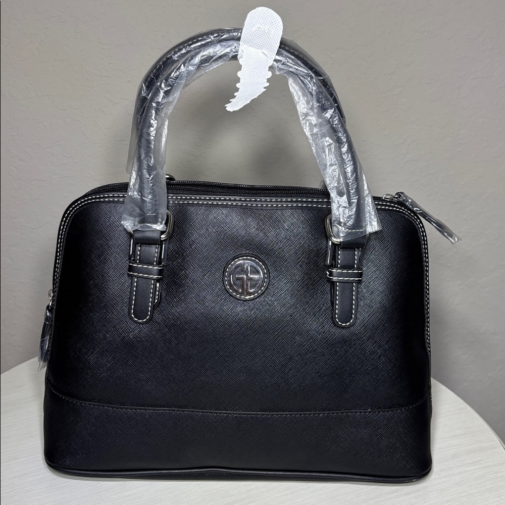 NWT Giani Bernini Black Saffiano Faux Leather Dome
Satchel. - Picture 2 of 7